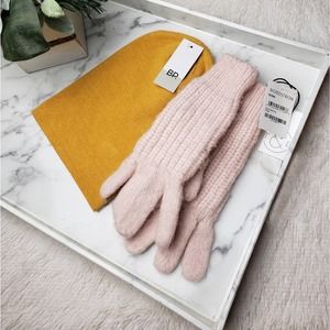 🚨NEW BP Gold Beanie And Pink Treasure & Bond Glove Set Nordstrom